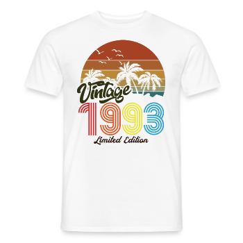 Unique vintage 1993 Limited edition - Men's T-Shirt - white - Front - AI Model Male 178 dark (178cm)