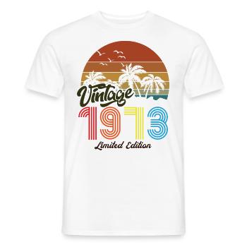 Vintage unique copy 1973 Limited edition - Men's T-Shirt - white - Front - AI Model Male 178 dark (178cm)