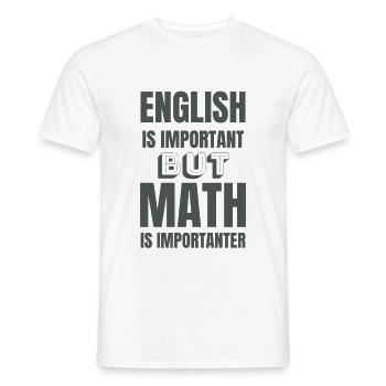 Math, professeur, mathématicien, math, étudiant, cadeau, idée - T-shirt homme - blanc - Devant - AI Model Male 178 dark (178cm)