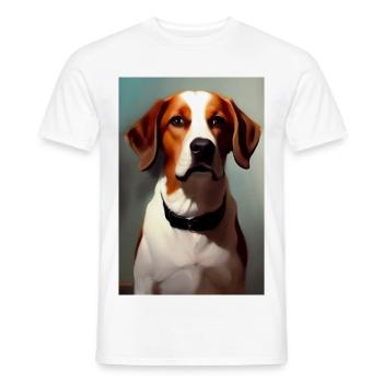 Hunde Bild - Männer T-Shirt - Weiß - Vorne - AI Model Male 178 dark (178cm)