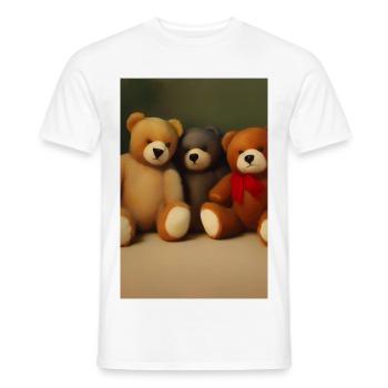 Teddy bear - Men's T-Shirt - white - Front - AI Model Male 178 dark (178cm)