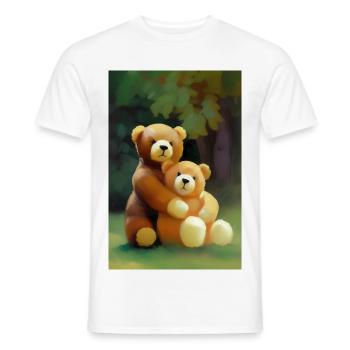 Teddy bear - Men's T-Shirt - white - Front - AI Model Male 178 dark (178cm)