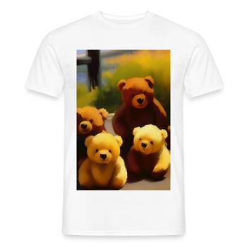 Teddy bear - Men's T-Shirt - white - Front - AI Model Male 178 dark (178cm)