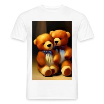 Teddy bear - Men's T-Shirt - white - Front - AI Model Male 178 dark (178cm)