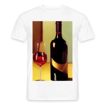Wein Trinker - Männer T-Shirt - Weiß - Vorne - AI Model Male 178 dark (178cm)