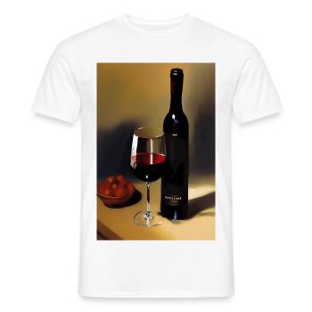 Wein Trinker - Männer T-Shirt - Weiß - Vorne - AI Model Male 178 dark (178cm)