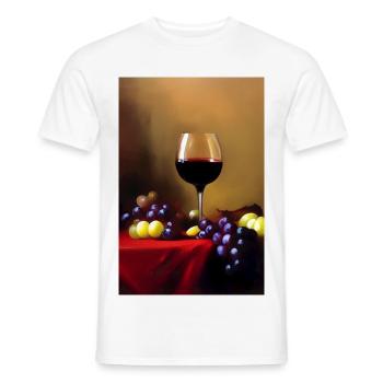 Wine drinkers - Men's T-Shirt - white - Front - AI Model Male 178 dark (178cm)