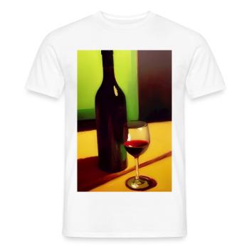 Wein Trinker - Männer T-Shirt - Weiß - Vorne - AI Model Male 178 dark (178cm)