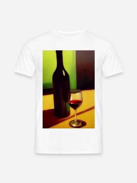 Wein Trinker - Männer T-Shirt - Weiß