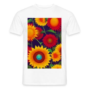 Tournesols - T-shirt homme - blanc - Devant - AI Model Male 178 dark (178cm)