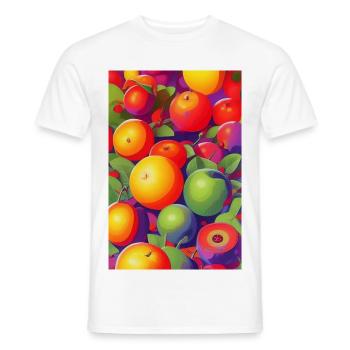 Früchte - Männer T-Shirt - Weiß - Vorne - AI Model Male 178 dark (178cm)
