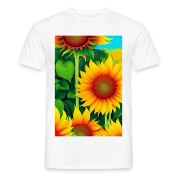 Tournesols - T-shirt homme - blanc - Devant - AI Model Male 178 dark (178cm)