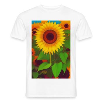 Tournesols - T-shirt homme - blanc - Devant - AI Model Male 178 dark (178cm)