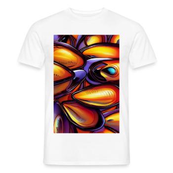 Mussels - Men's T-Shirt - white - Front - AI Model Male 178 dark (178cm)