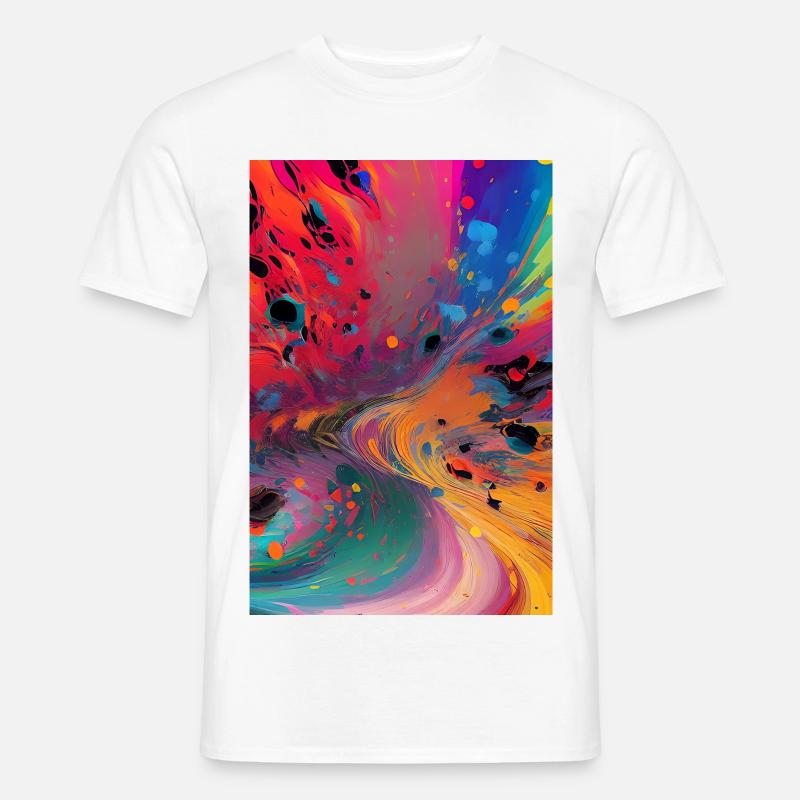 Abstrakte Kunst - Männer T-Shirt - Weiß