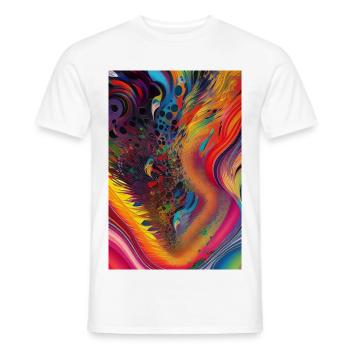 Art abstrait - T-shirt homme - blanc - Devant - AI Model Male 178 dark (178cm)