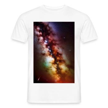 Weltall und Planeten - Männer T-Shirt - Weiß - Vorne - AI Model Male 178 dark (178cm)