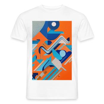 Art abstrait - T-shirt homme - blanc - Devant - AI Model Male 178 dark (178cm)