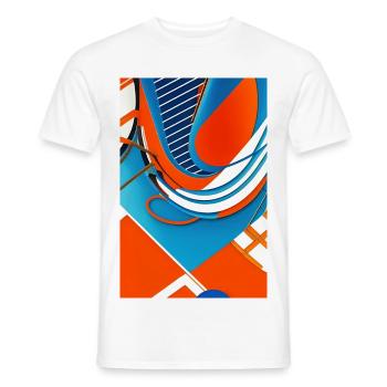 Art abstrait - T-shirt homme - blanc - Devant - AI Model Male 178 dark (178cm)