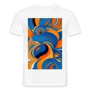 Art abstrait - T-shirt homme - blanc - Devant - AI Model Male 178 dark (178cm)
