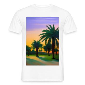 Arabian Desert - Men's T-Shirt - white - Front - AI Model Male 178 dark (178cm)