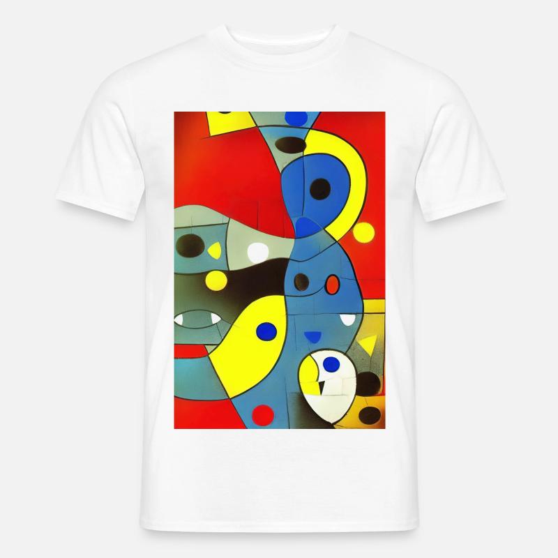 Abstrakte Kunst - Männer T-Shirt - Weiß