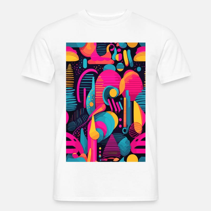 Modernes Abstraktes Muster - Männer T-Shirt - Weiß