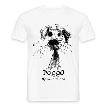 Doggo - My Best Friend - Men's T-Shirt - white - Front - AI Model Male 178 dark (178cm)