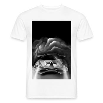 Futuristic Car Design Print - Men's T-Shirt - white - Front - AI Model Male 178 dark (178cm)