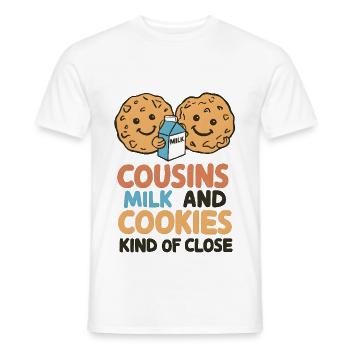 Milch und Kekse Cousins - Männer T-Shirt - Weiß - Vorne - AI Model Male 178 dark (178cm)