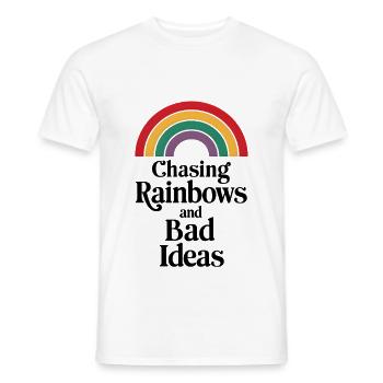 Chasing Rainbows and Bad Ideas - Männer T-Shirt - Weiß - Vorne - AI Model Male 178 dark (178cm)