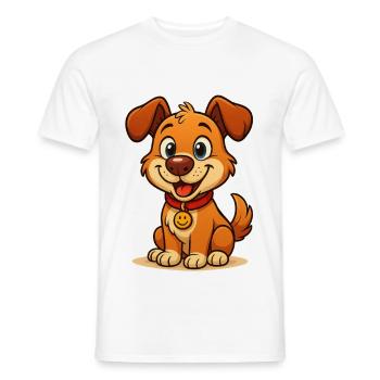 Schnuppern Sie am süßesten Hund der Welt # - Männer T-Shirt - Weiß - Vorne - AI Model Male 178 dark (178cm)