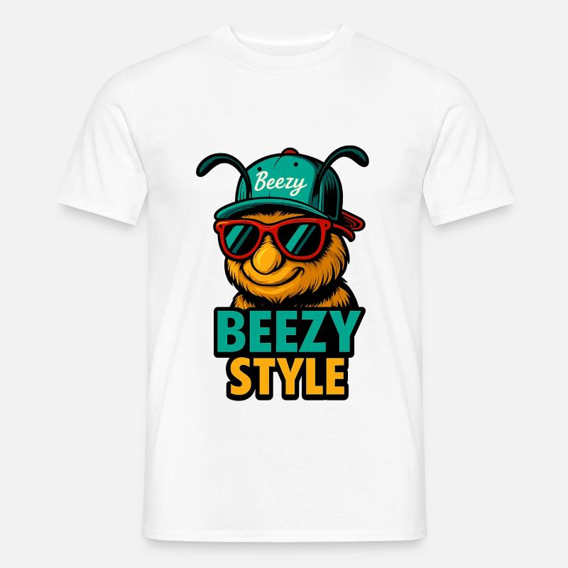 Beezy Style Biene Cap - Männer T-Shirt - Weiß