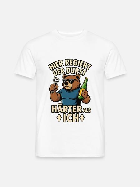 Durstbär - Härter als ich - Männer T-Shirt - Weiß