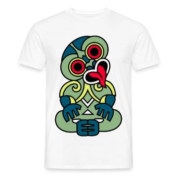 Hei Tiki New Zealand Maori - Men's T-Shirt - white - Front - AI Model Male 178 dark (178cm)