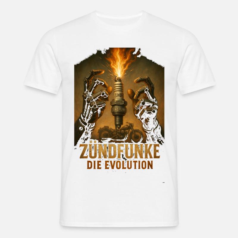 ZÜNDFUNKE – Die Evolution - Männer T-Shirt - Weiß