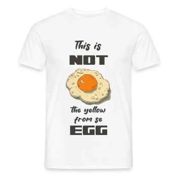 Dieses Ei ist nicht das Gelbe - Männer T-Shirt - Weiß - Vorne - AI Model Male 178 dark (178cm)