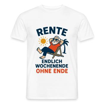 La retraite - enfin un week-end sans fin - T-shirt homme - blanc - Devant - AI Model Male 178 dark (178cm)