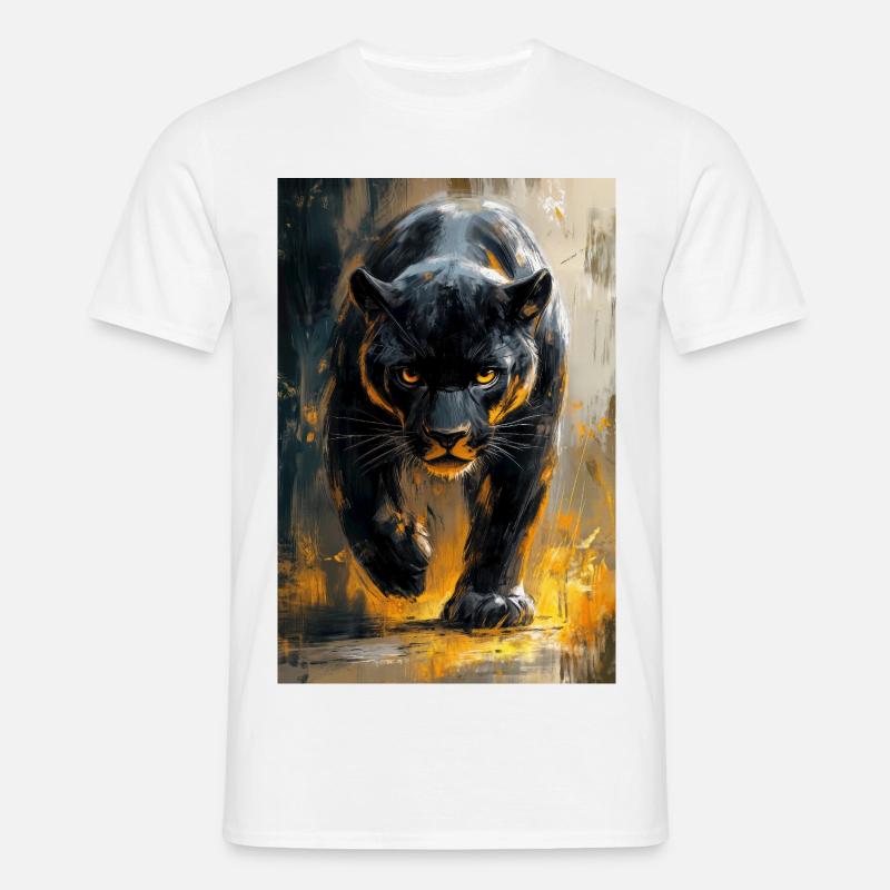 Illustration eines Panthers - Männer T-Shirt - Weiß