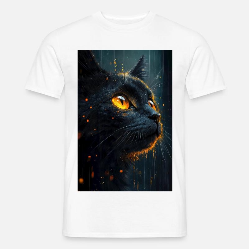 Illustration einer Katze - Männer T-Shirt - Weiß