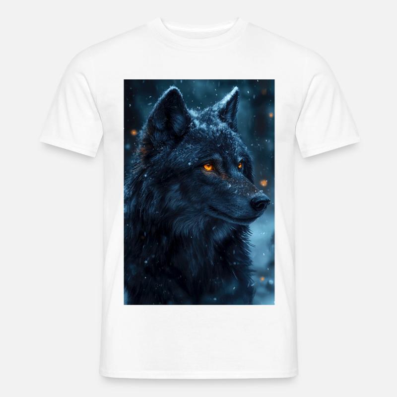 Illustration eines Wolfes - Männer T-Shirt - Weiß