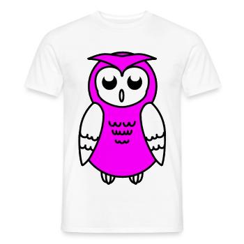Owl - Men's T-Shirt - white - Front - AI Model Male 178 dark (178cm)