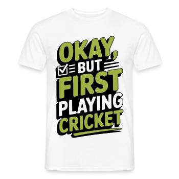 Lustiges Kricket Spruch Vintage Cricket Spiel - Männer T-Shirt - Weiß - Vorne - AI Model Male 178 dark (178cm)