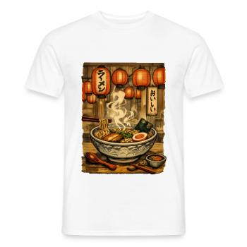 Soupe ramen aux nouilles - T-shirt homme - blanc - Devant - AI Model Male 178 dark (178cm)