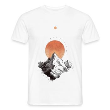 Sonnenaufgang über Bergring - Männer T-Shirt - Weiß - Vorne - AI Model Male 178 dark (178cm)