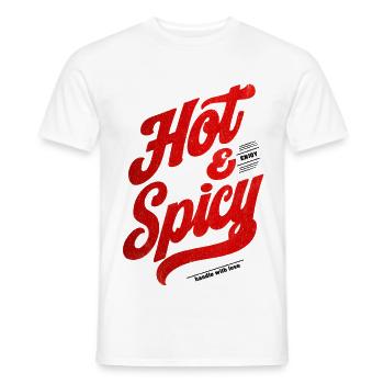 Chaud et épicé - T-shirt homme - blanc - Devant - AI Model Male 178 dark (178cm)