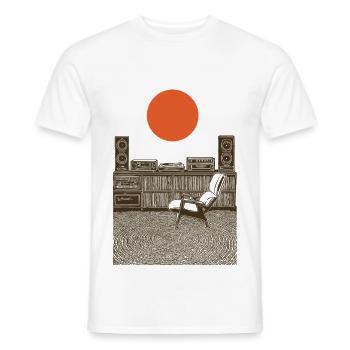 Audio enjoyment - Men's T-Shirt - white - Front - AI Model Male 178 dark (178cm)