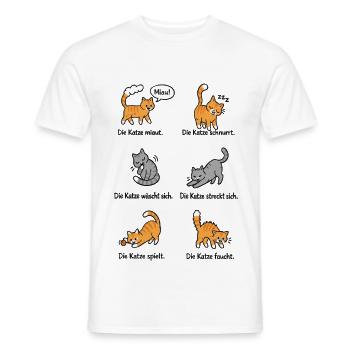 Katzenlaute Verspielte Katzenmotive - Männer T-Shirt - Weiß - Vorne - AI Model Male 178 dark (178cm)