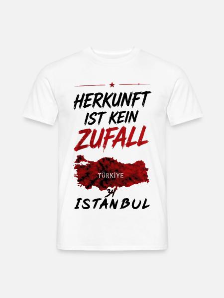 Herkunft ist kein Zufall - 34 Istanbul - Männer T-Shirt - Weiß