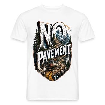 No Pavement Offroad 4x4 Off-Road Vehicle Adventure - Men's T-Shirt - white - Front - AI Model Male 178 dark (178cm)